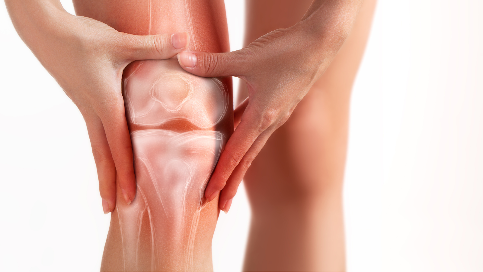 An individual's knee joint.