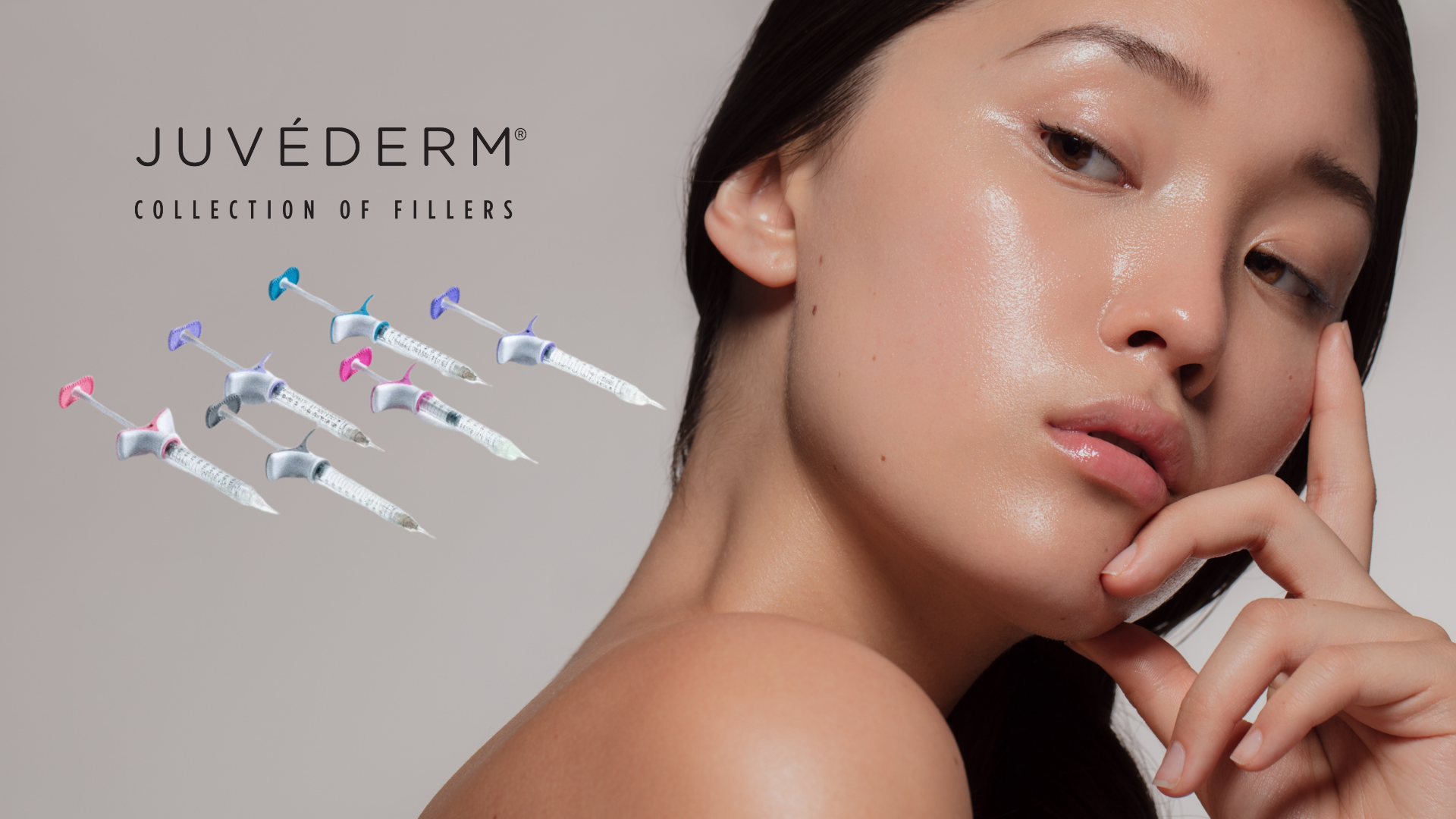 A individual flaunting her clear and smooth skin; the six Juvederm XC dermal fillers.