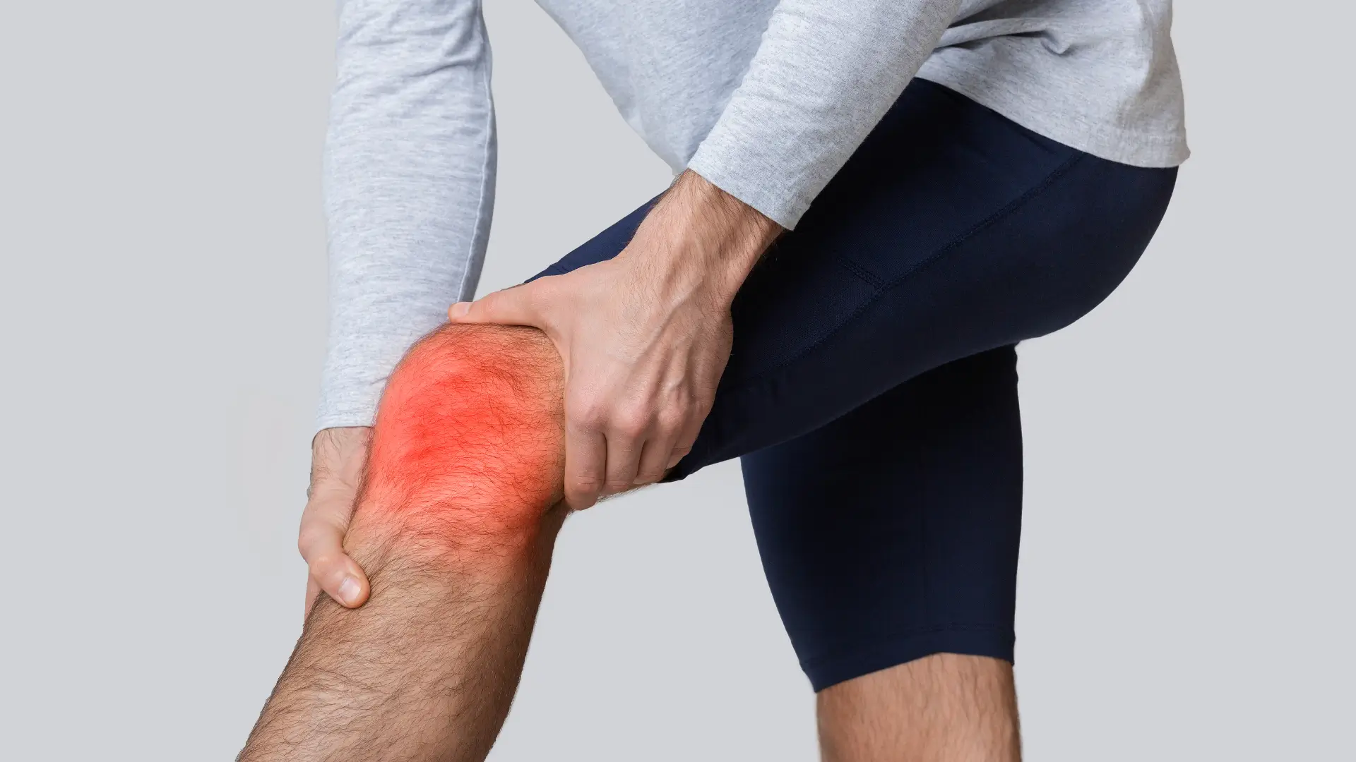 An individual suffering from knee pain.