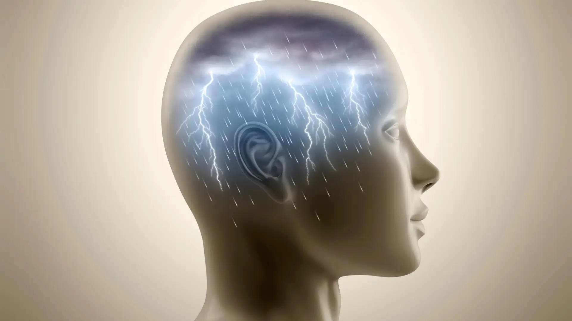 A demonstration of how migraine feels like.