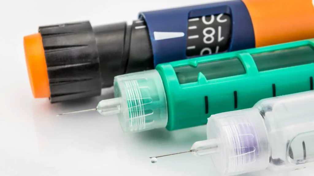 Three different injectable pens.