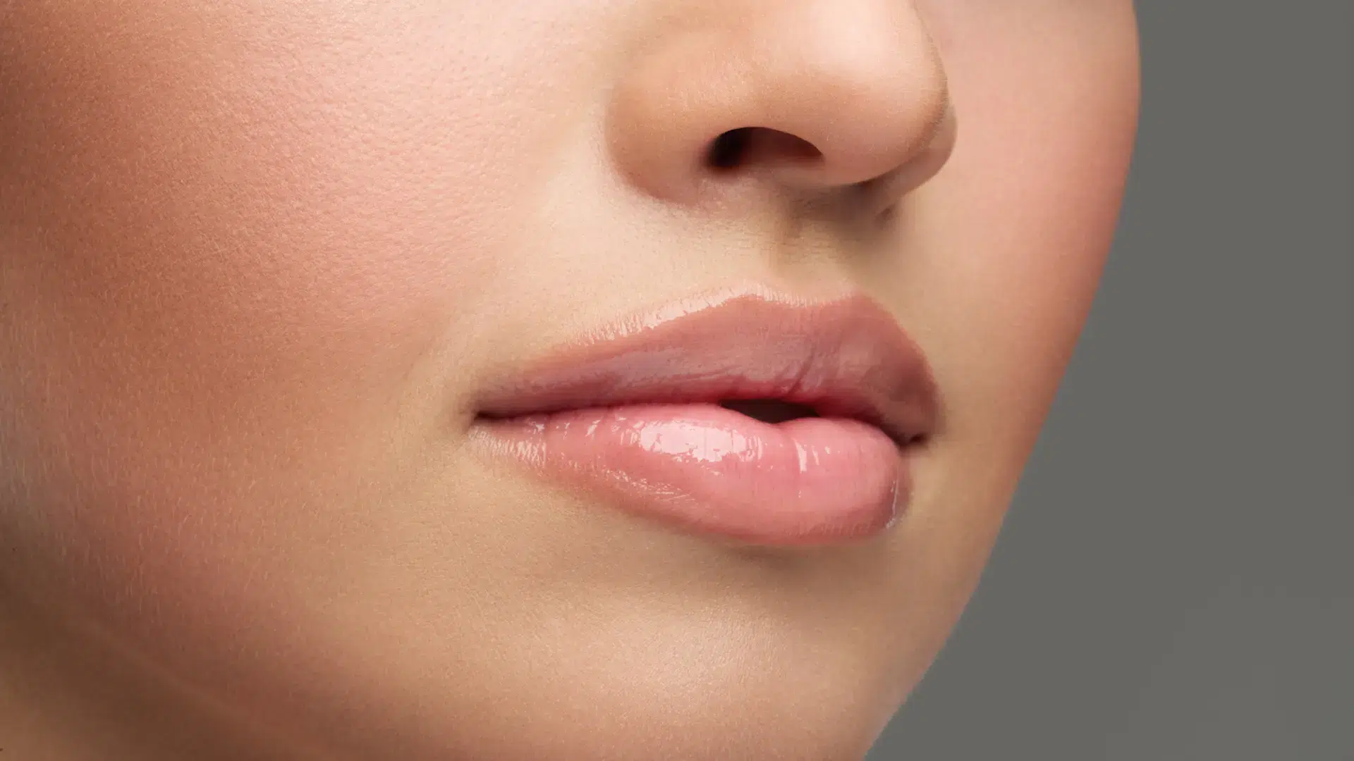 An individual's fuller and contoured lips.