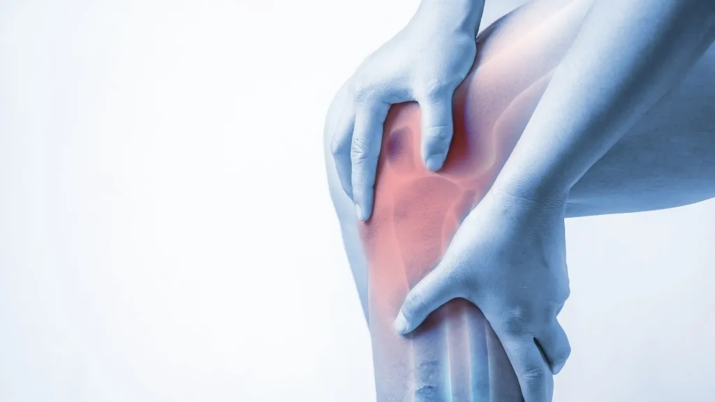 An individual grappling with knee osteoarthritis pain.