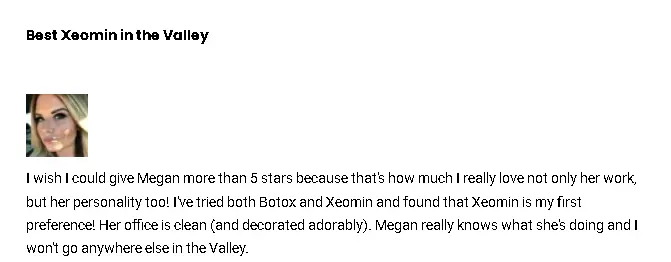 A patient's review on the Xeomin injection for their facial lines and wrinkles.