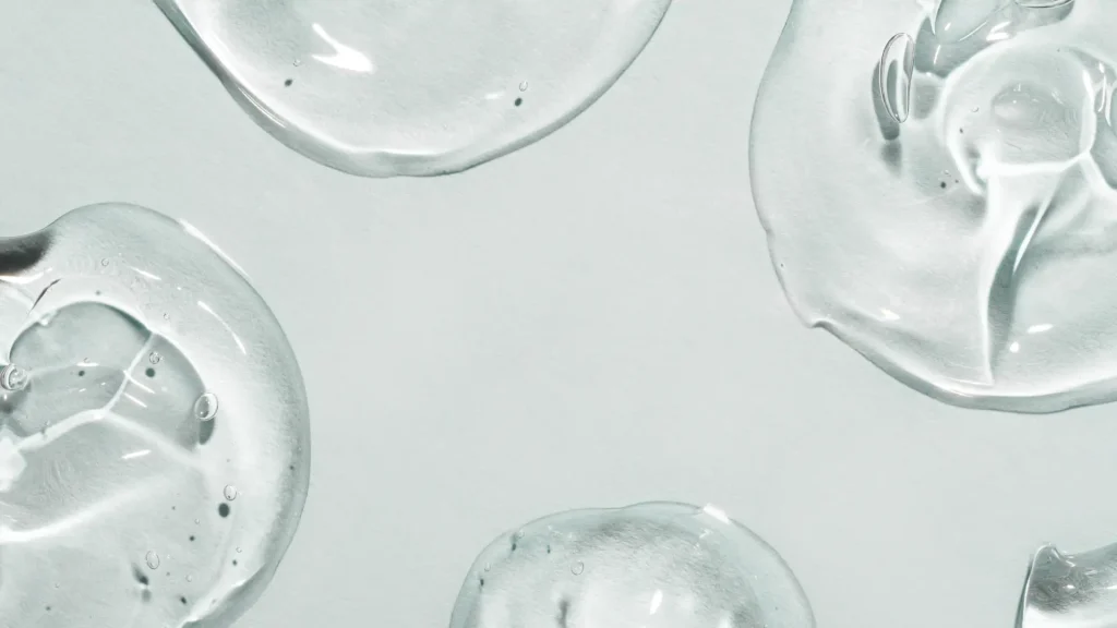 A close-up shot of hyaluronic acid.
