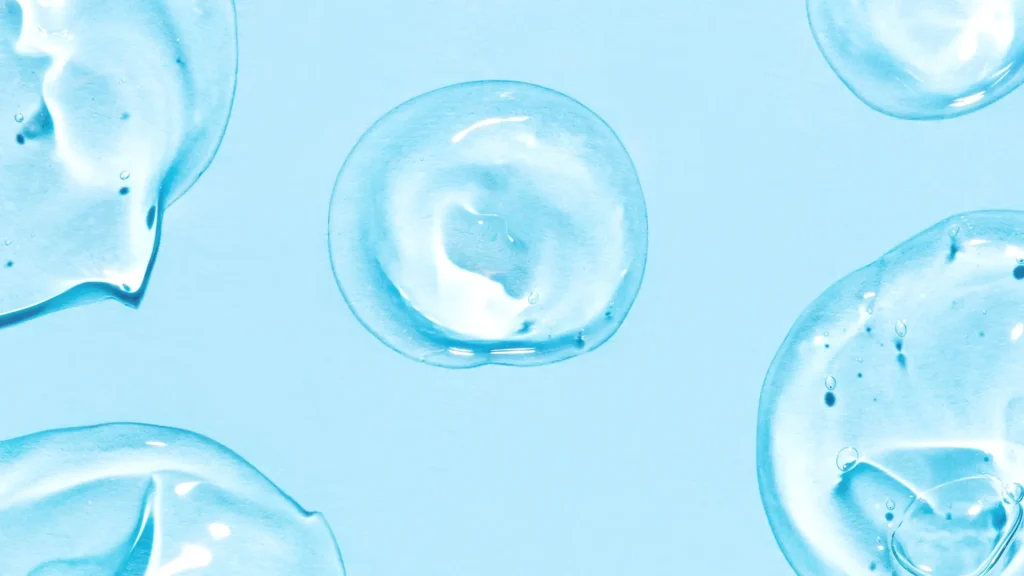 A close up shot of hyaluronic acid.