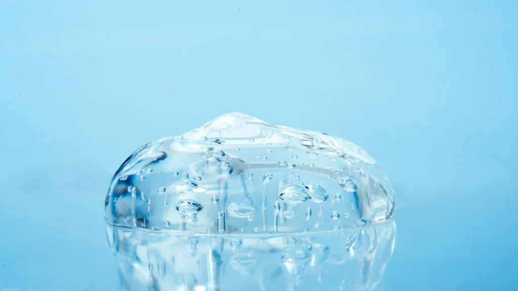 A close-up shot of hyaluronic acid.