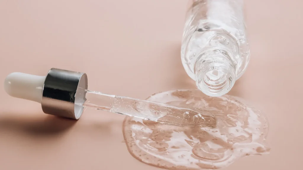 A close-up shot of hyaluronic acid.