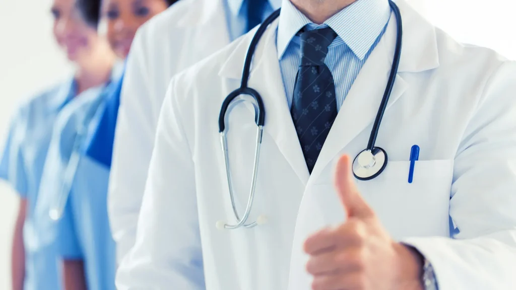 Medical professionals approving a treatment.