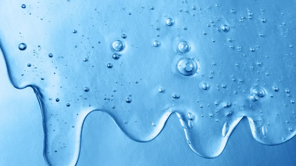A close-up shot of a sodium hyaluronate.