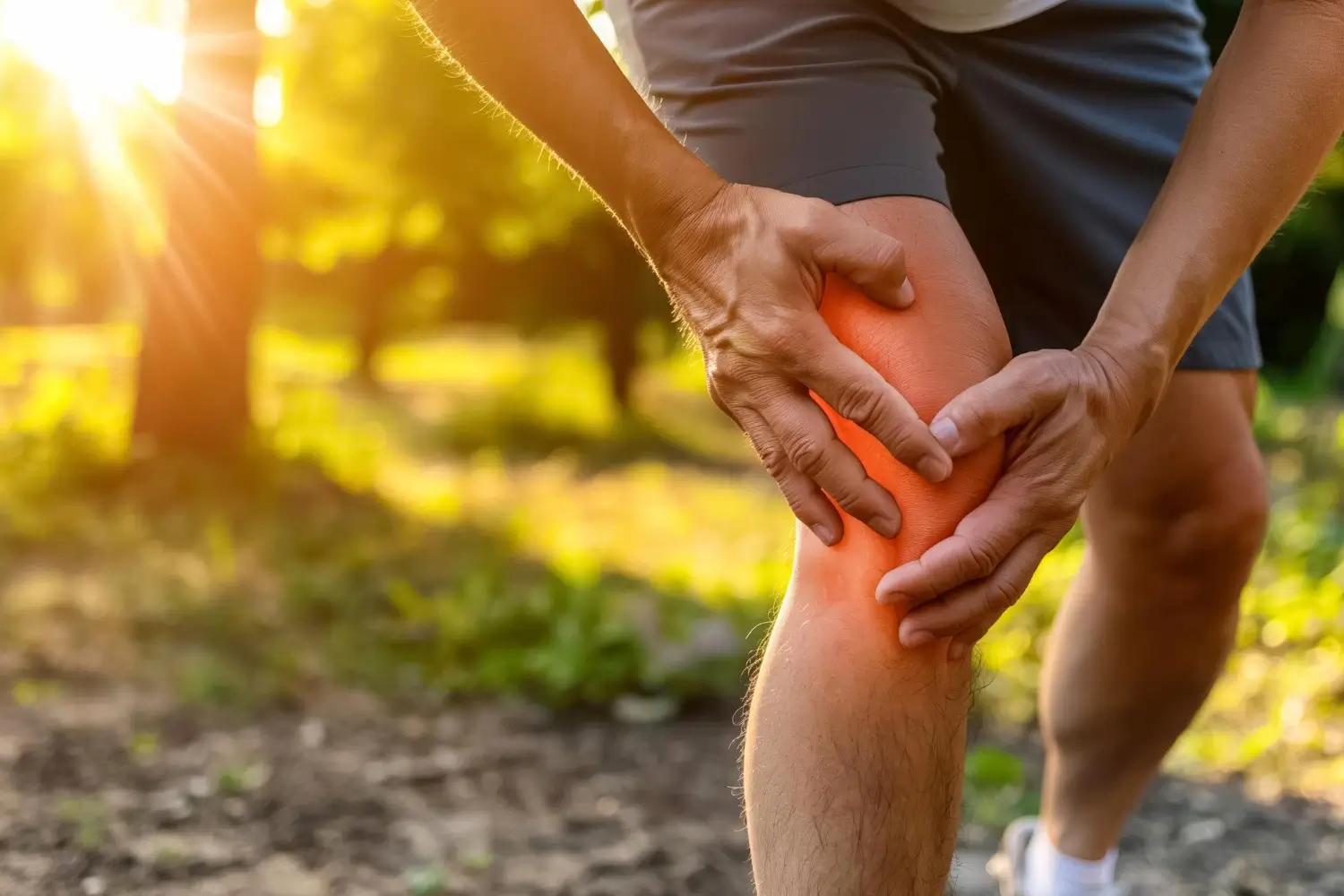 An individual suffering from knee pain.