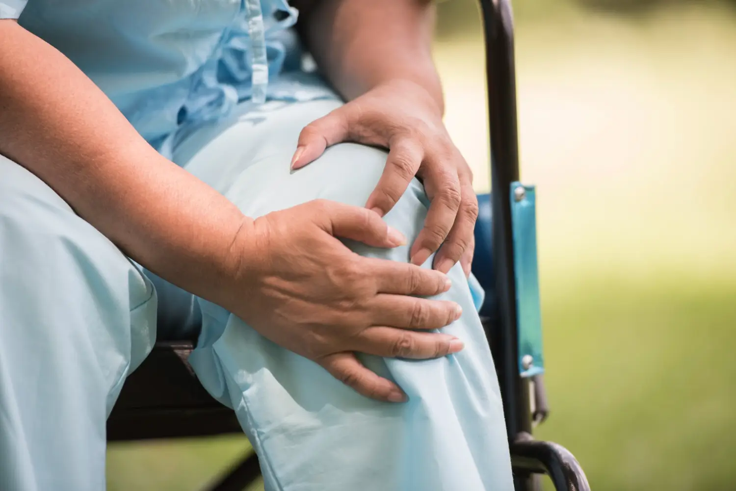 An elderly individual suffering from chronic knee pain.