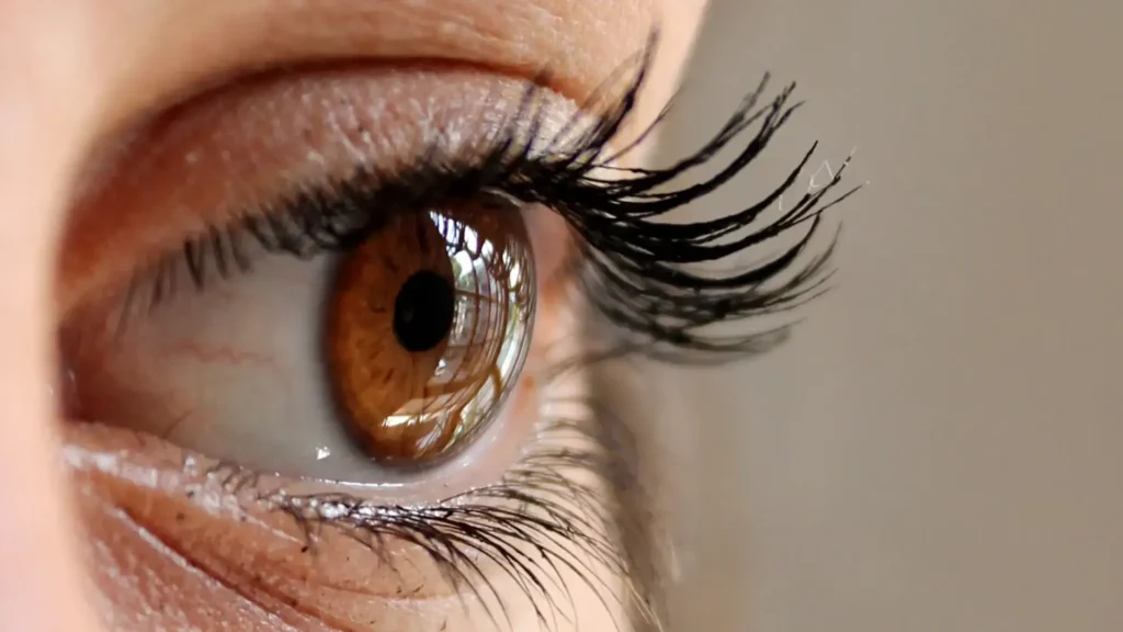 A close-up shot of an individual's eye area.