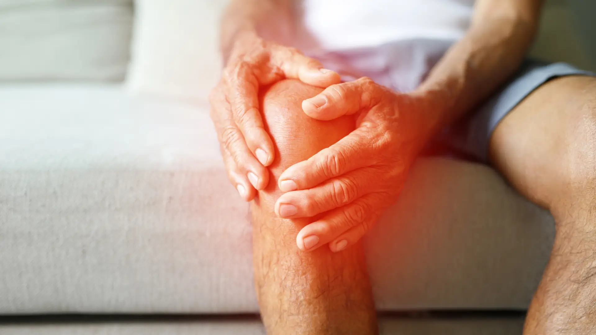 An individual dealing with knee pain.