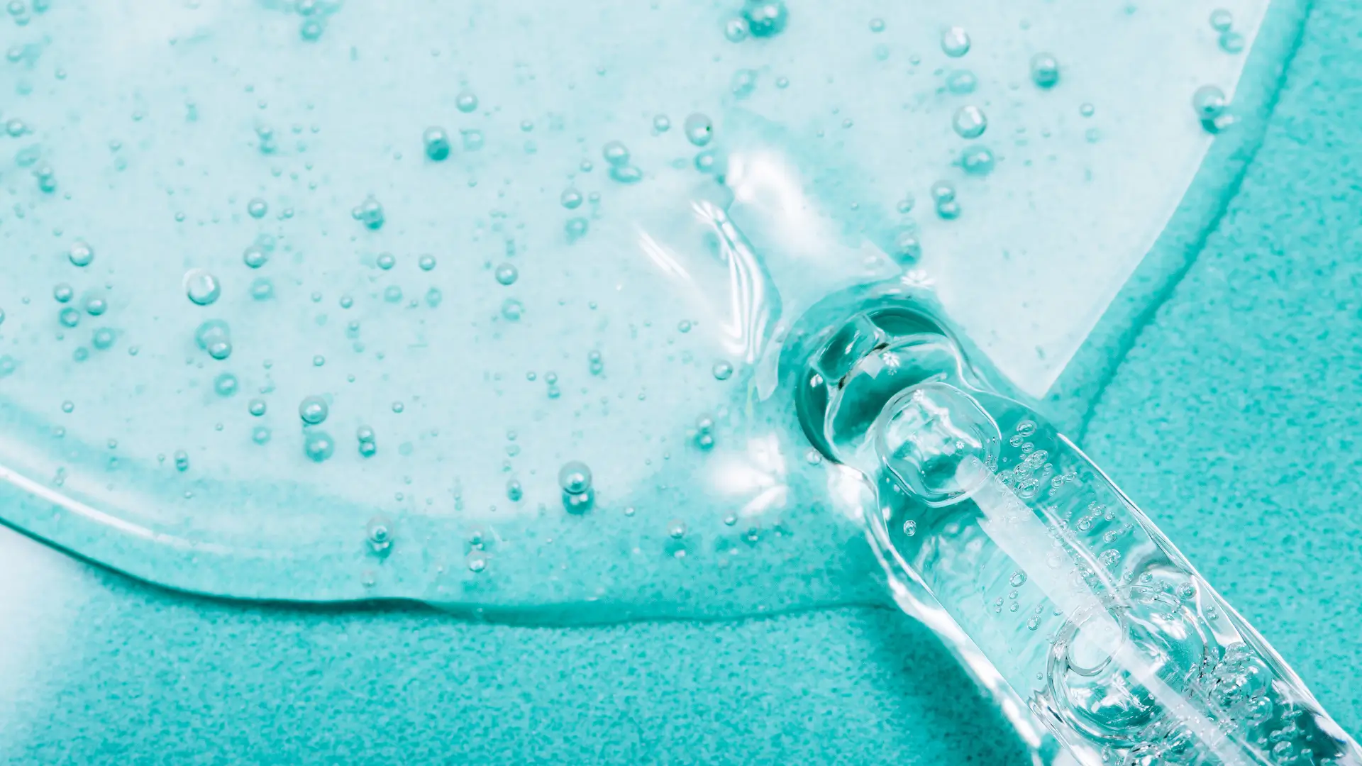 A close-up shot of hyaluronic acid gel.