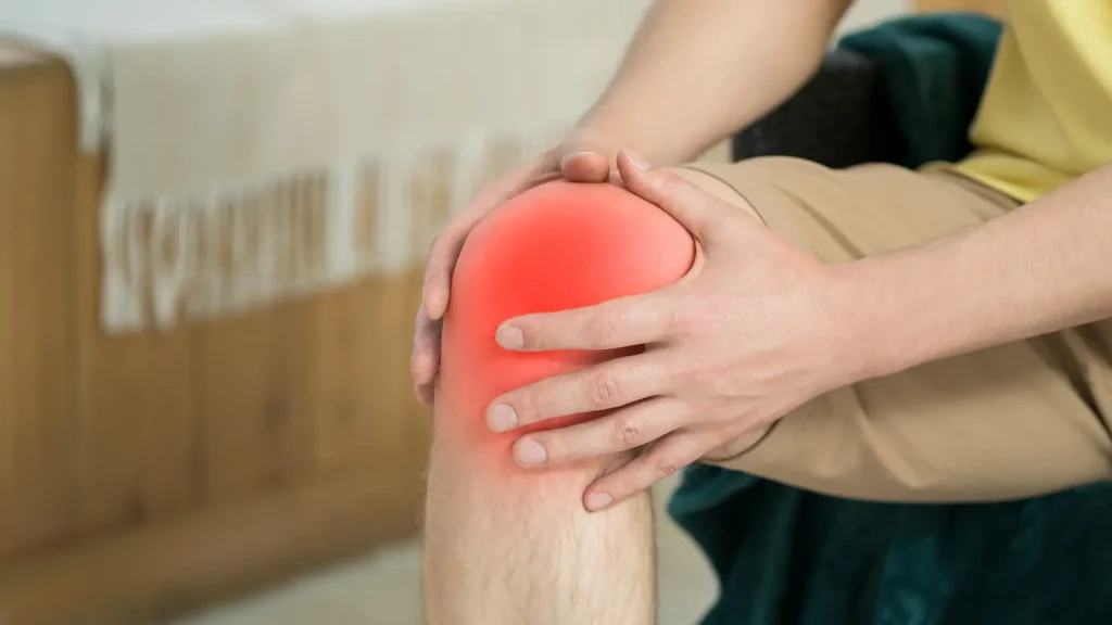 An individual suffering from knee pain.