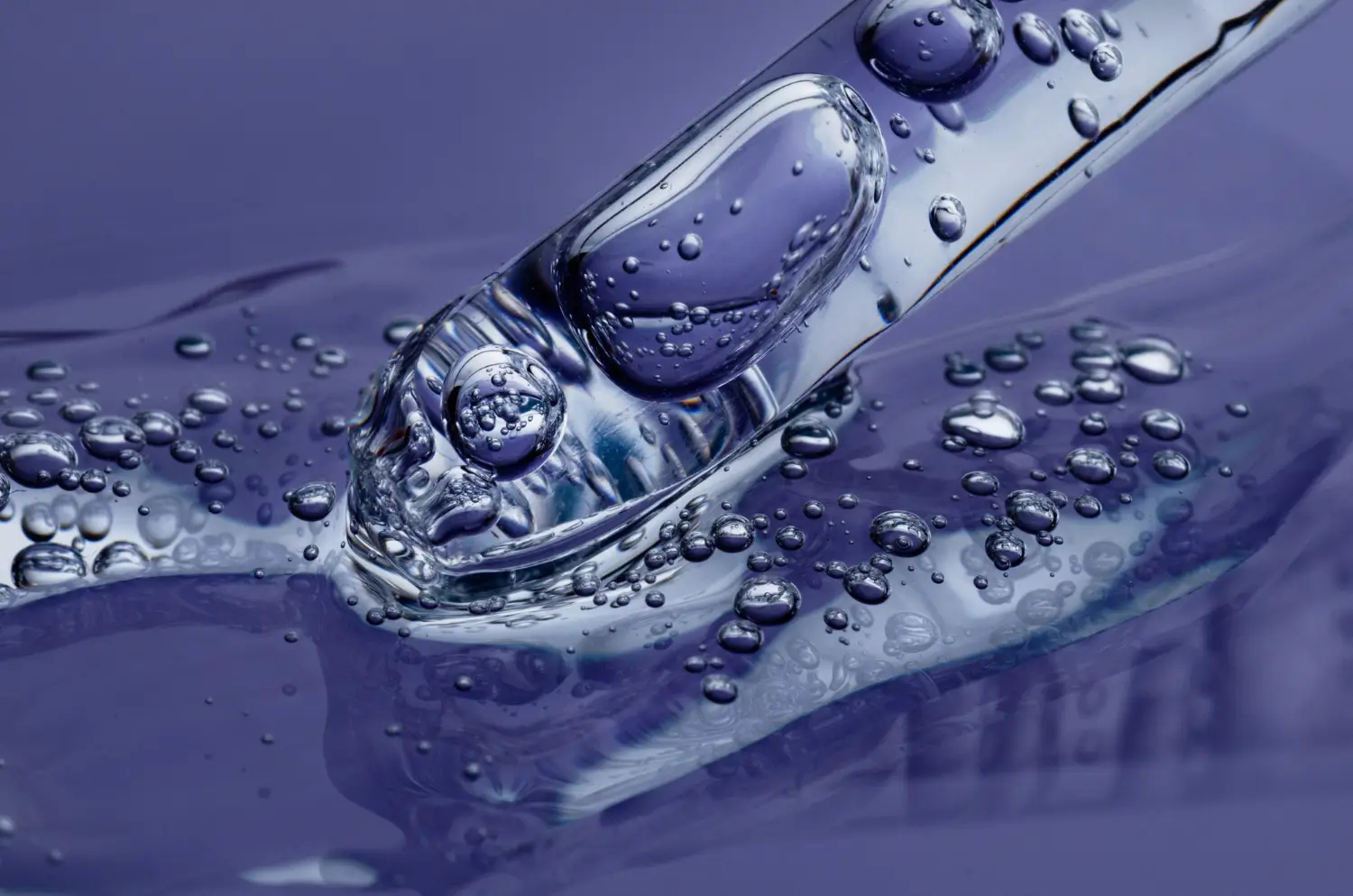 A close-up shot of a hyaluronic acid treatment.