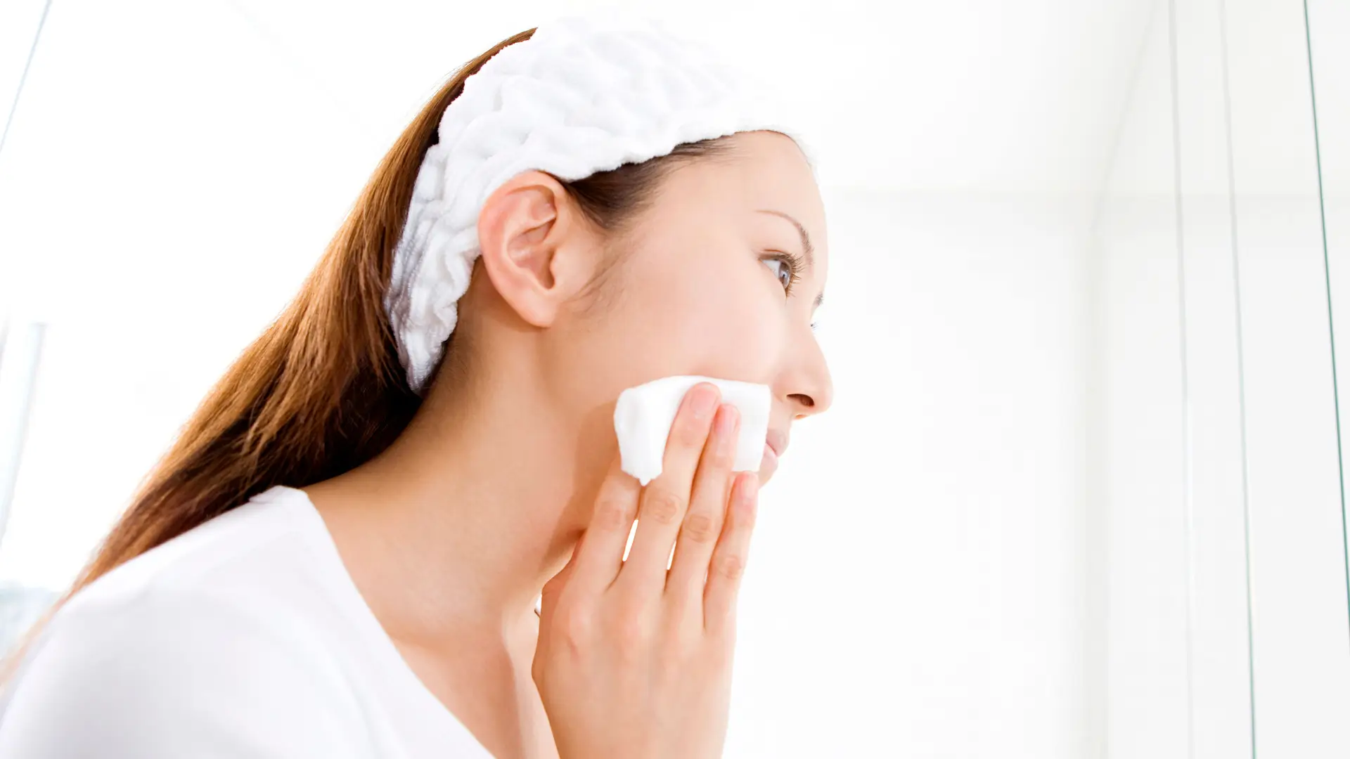 An individual keeping their face clean.