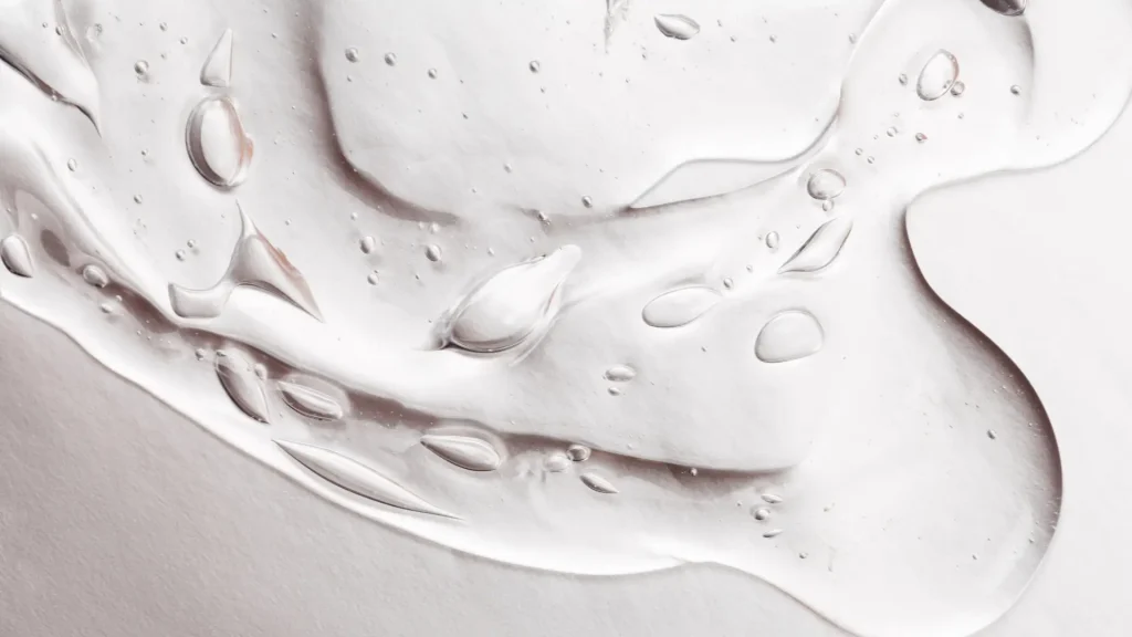 A close-up shot of hyaluronic acid gel.