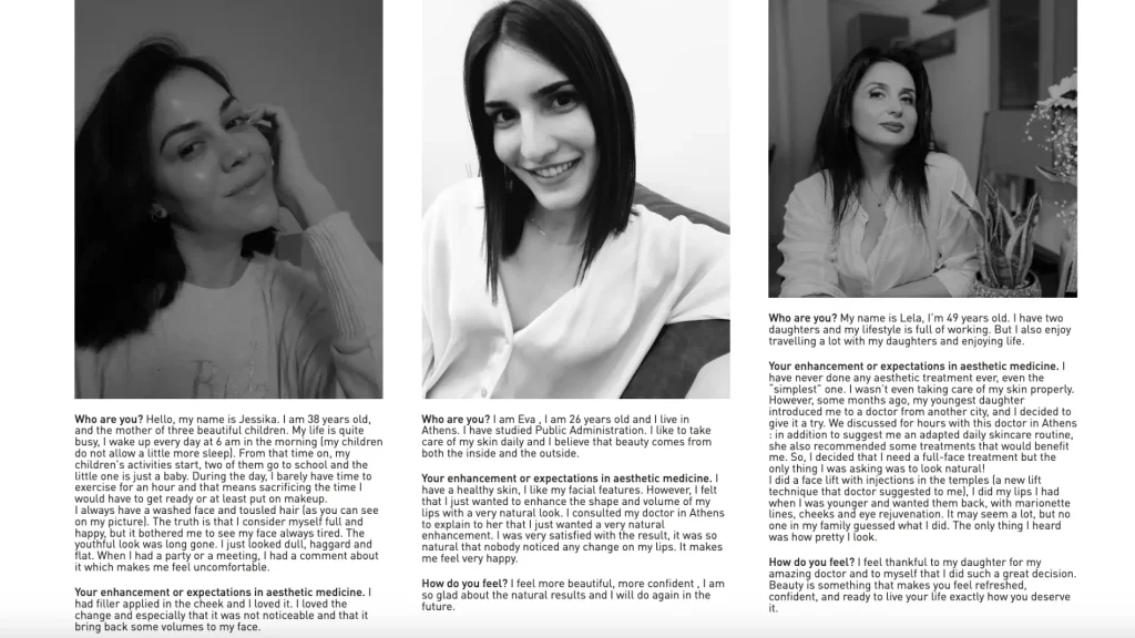 Three patient testimonials for NCTF 135 treatments.
