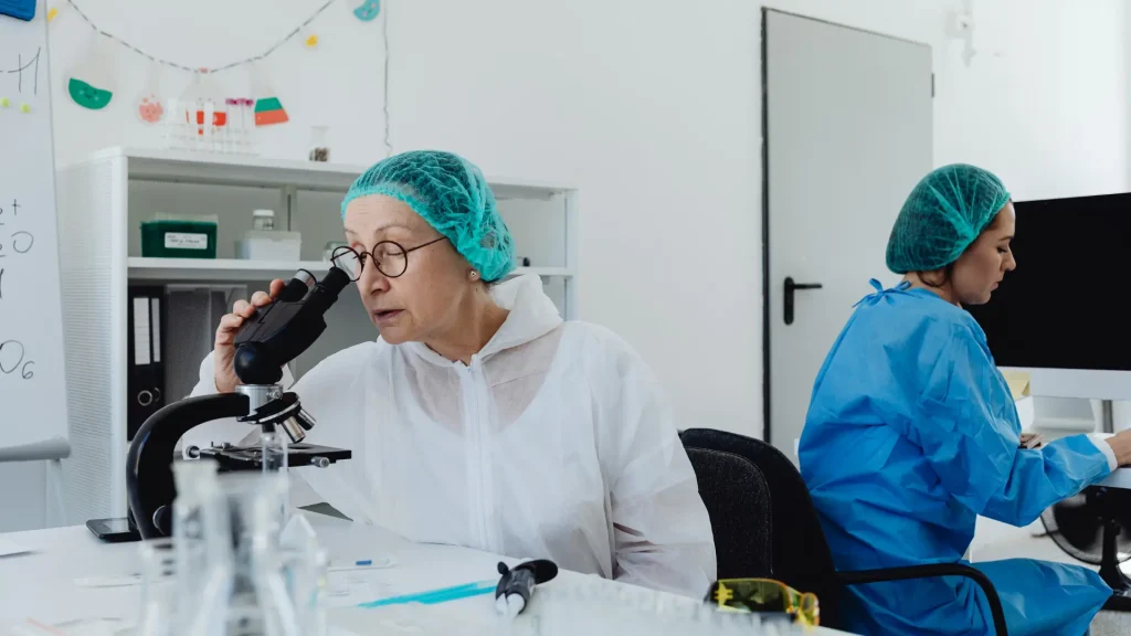 Scientists working in a laboratory.