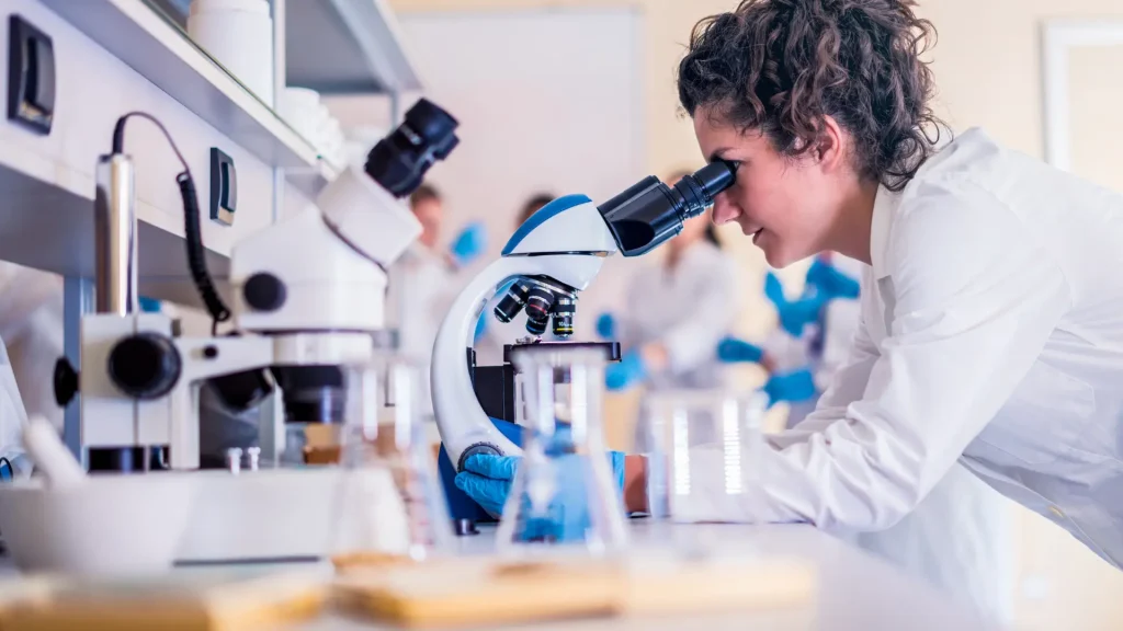 Scientists working in a laboratory.