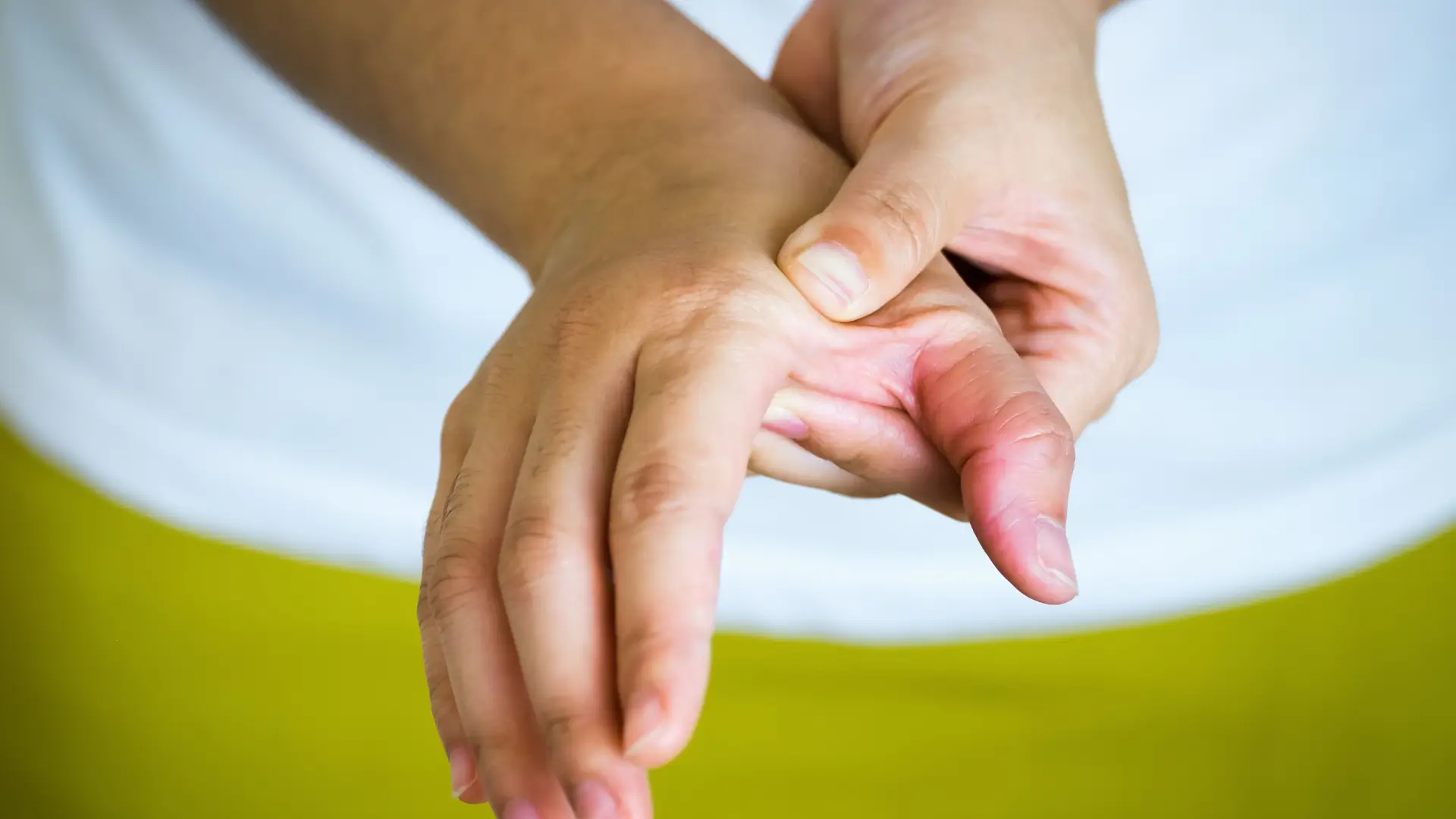 A young individual dealing with rheumatoid arthritis.
