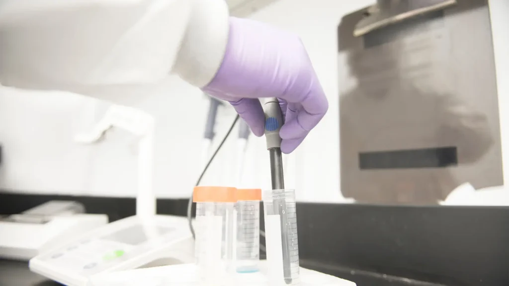 A scientist working in a laboratory.