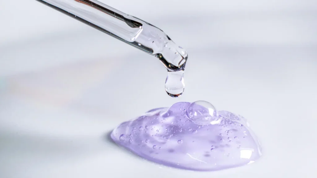 A solution gel of a skincare product and a pipette.