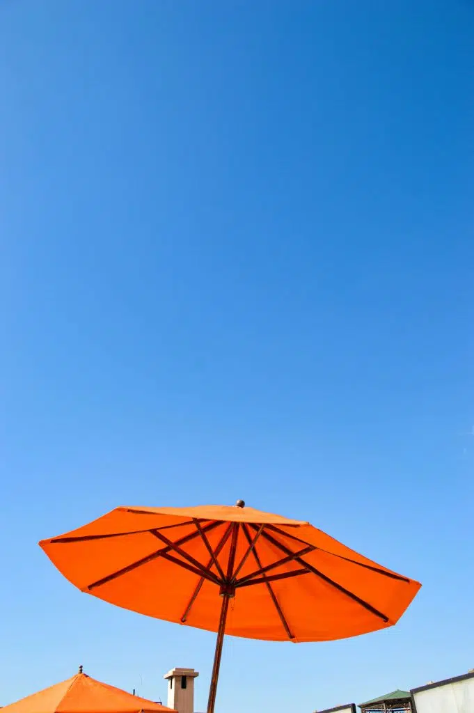 orange summer umbrella