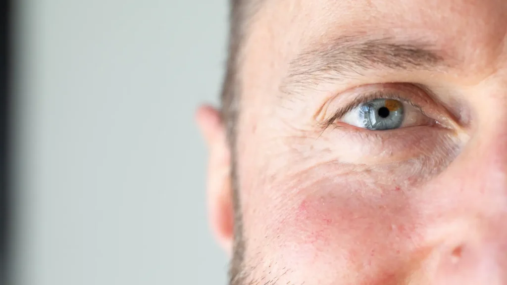 A close-up shot of an individual's eye.