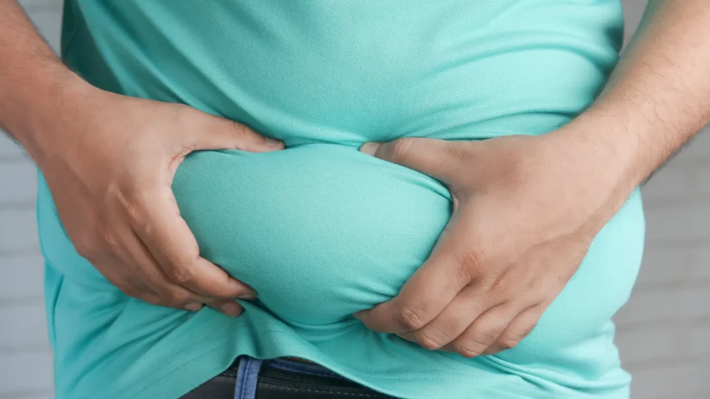 An individual dealing with obesity, and retatrutide poses as a potential solution.